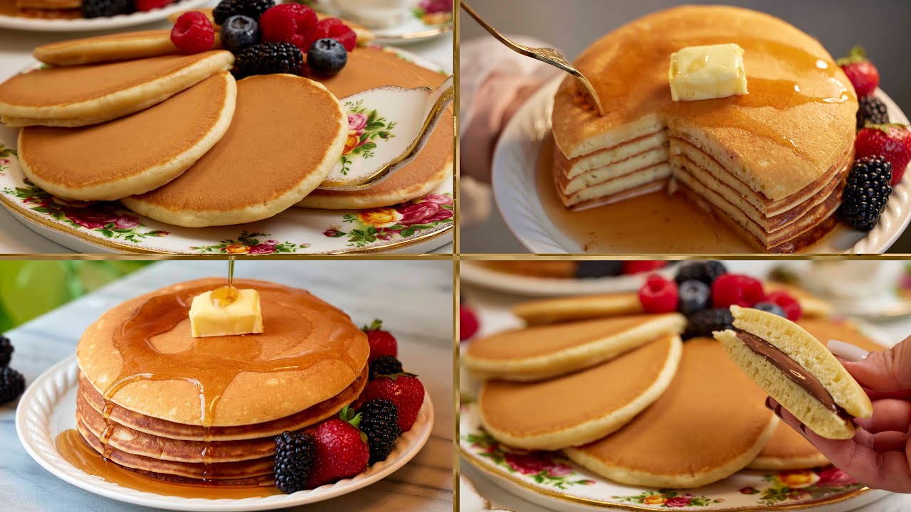 أسهل طريقة لعمل بان كيك هش وخفيف